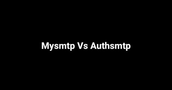 Mysmtp Vs Authsmtp